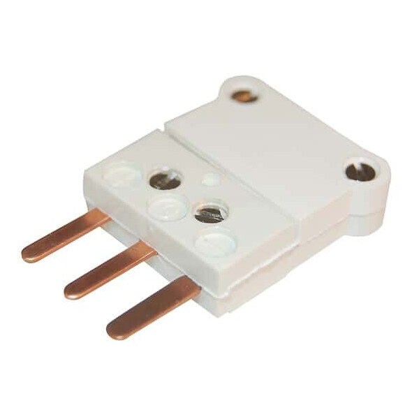 RTD Connector, White 3-Blade ANSI, PK 5